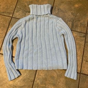 Light blue turtle neck
